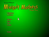The main menu of Minigolf Madness